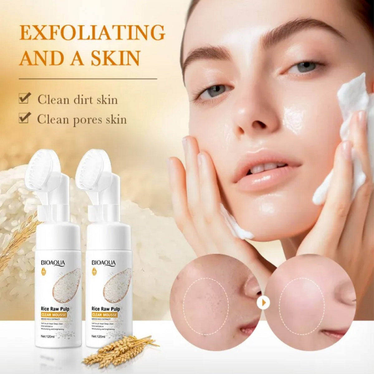 Bioaqua Rice Pure Cleanser Mu Si